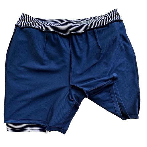 CHICO’S | NWOT ZENERGY SKORT NAVY BLUE & WHITE STRIPED UPF 50 | SIZE: 8/10 - Picture 9 of 13